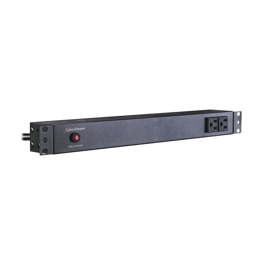 PDU Básico Para Distribución de Energía, Con 8 Tomas NEMA 5-15R Traseras y 2 Tomas 5-15R Frontales, 1UR, 15 Amp, 120 Vca