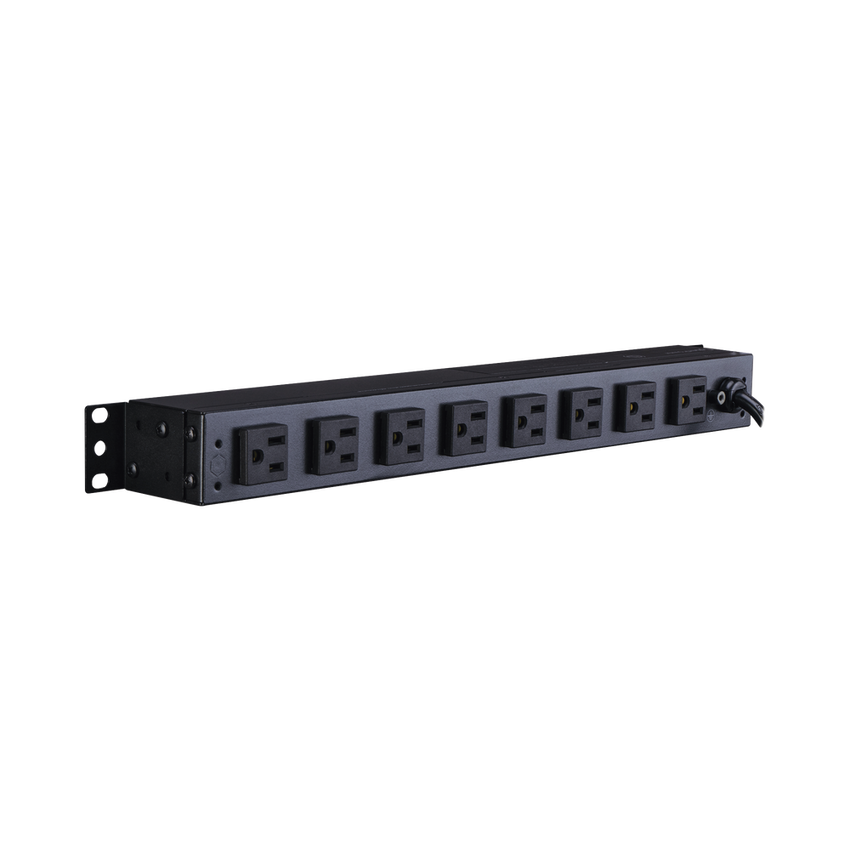 PDU Básico Para Distribución de Energía, Con 8 Tomas NEMA 5-15R Traseras, 1UR, 15 Amp, 120 Vca