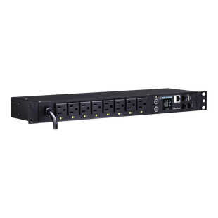 PDU Switchable por Toma, Para Distribución de Energía, Entrada 120 Vca NEMA 5-15P, Con 8 Salidas NEMA 5-15R, Horizontal 19in, 1UR