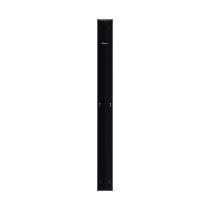 Organizador Vertical PatchRunner™ Mejorado, Doble (Frontal y Posterior), Para Rack Abierto de 45 Unidades, 12in de Ancho, Color Negro