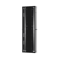 Organizador Vertical PatchRunner™ Mejorado, Doble (Frontal y Posterior), Para Rack Abierto de 45 Unidades, 12in de Ancho, Color Negro