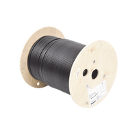 Bobina de Cable Planta Externa con Gel, de 4 Pares, Cat6A, Blindado F/UTP, Color Negro, 305 Metros (1000 Pies)