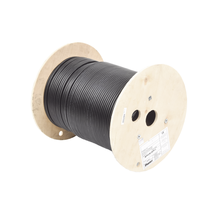 Bobina de Cable Planta Externa con Gel, de 4 Pares, Cat6A, Blindado F/UTP, Color Negro, 305 Metros (1000 Pies)