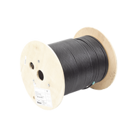 Bobina de Cable Planta Externa con Gel, de 4 Pares, Cat6A, Blindado F/UTP, Color Negro, 305 Metros (1000 Pies)