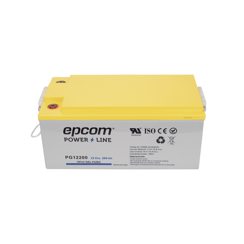 Batería de GEL PURO OPzV / 12 V @ 200 Ah / Ciclo profundo / Uso en Aplicaciones Fotovoltaicas y de Respald