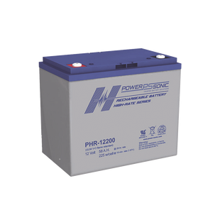 Batería 12V, 58AH, Para Respaldo, Serie PHR, Tecnologías AGM/VRLA, 5 Años Vida Útil, Terminales M6, Reconocida UL