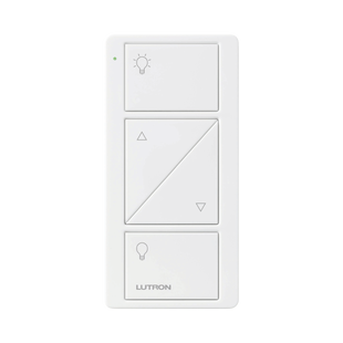 Control remoto PICO 3 botones encender/apagar, subir/bajar intensidad, color blanco, complemente con un atenuador Caseta, RA2, RadioRa2.