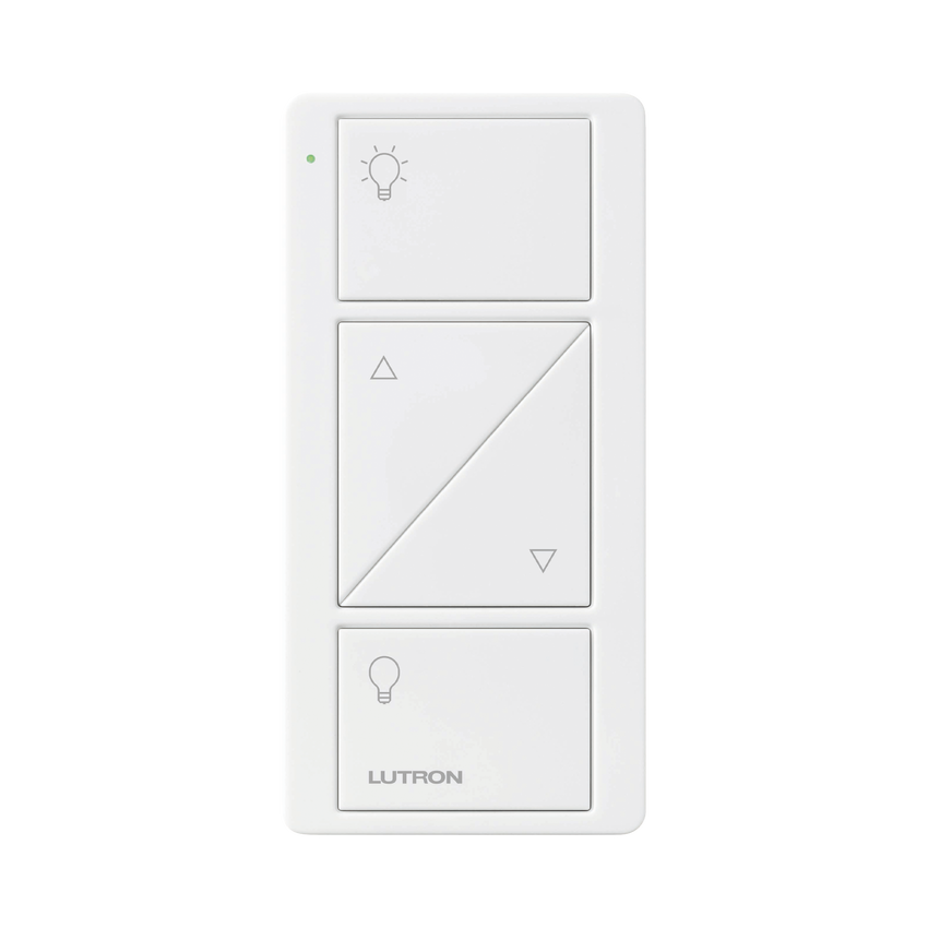 Control remoto PICO 3 botones encender/apagar, subir/bajar intensidad, color blanco, complemente con un atenuador Caseta, RA2, RadioRa2.