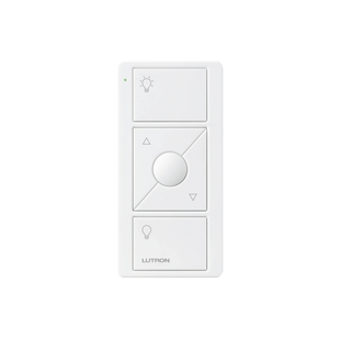 Control remoto PICO 3 botones encender/apagar, subir/bajar intensidad, color blanco, complemente con un atenuador Caseta, RA2, RadioRa2.