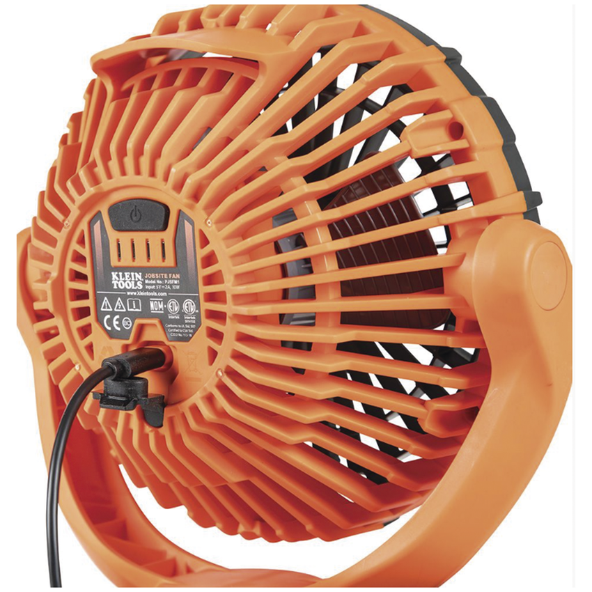 Ventilador Inalámbrico-Portátil Recargable Ideal para el Trabajo. Montable por Pinza o por Potentes Imanes. Incluye cable USB-C