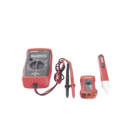 KIT Básico 3 en 1 con Multímetro Digital + Detector de Tensión sin Contacto + Comprobador de Fase GFCI