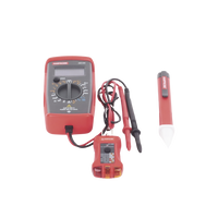 KIT Básico 3 en 1 con Multímetro Digital + Detector de Tensión sin Contacto + Comprobador de Fase GFCI