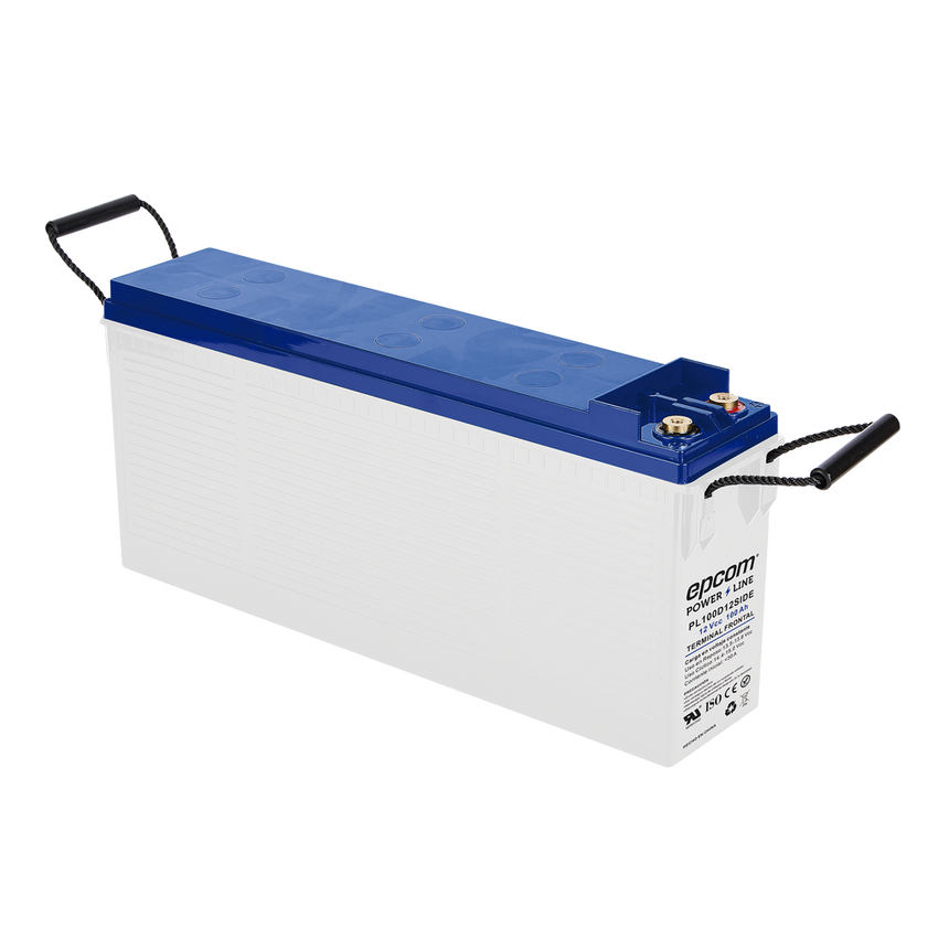 Batería de respaldo 12V 100 Ah AGM-VRLA | Certificada UL94-HB Retardo a la flama básica | Ciclo profundo | Para uso en aplicaciones fotovoltaicas y de emergencia | Terminales T4