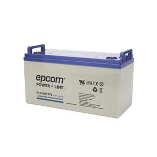Batería 12 Vcc / 120 Ah / UL / Tecnología AGM-VRLA / CICLO PROFUNDO / Para uso en aplicaciones fotovoltaicas y de emergencia  / Terminales T4