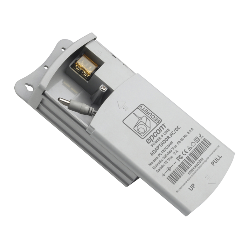 Fuente de Poder para Exterior / 12 Vcc / 2 Amp / 1 Salida / Voltaje de Entrada de 100 - 240 VCA