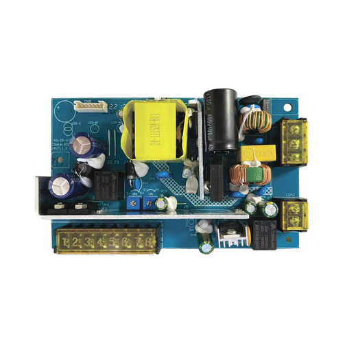 Tablilla de Fuente de alimentación de 1 salida 11-15 Vcc 5 A / Compatible con batería de respaldo y temporizador integrado / Voltaje de entrada 96-264 Vca