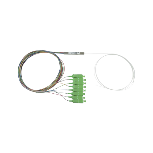 Splitter (Divisor Óptico) tipo PLC, de 1x8, conectores SC/APC de salida