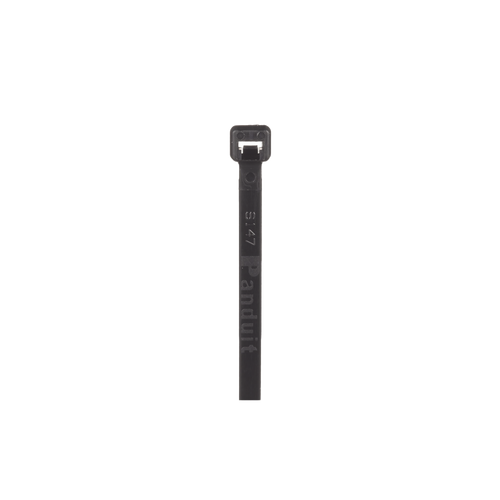 Cincho de Nylon 6.6 Pan-Ty™, 142mm largo x 2.5mm ancho, Color Negro, Exterior Resistente a Rayos UV, Paquete de 1000pz