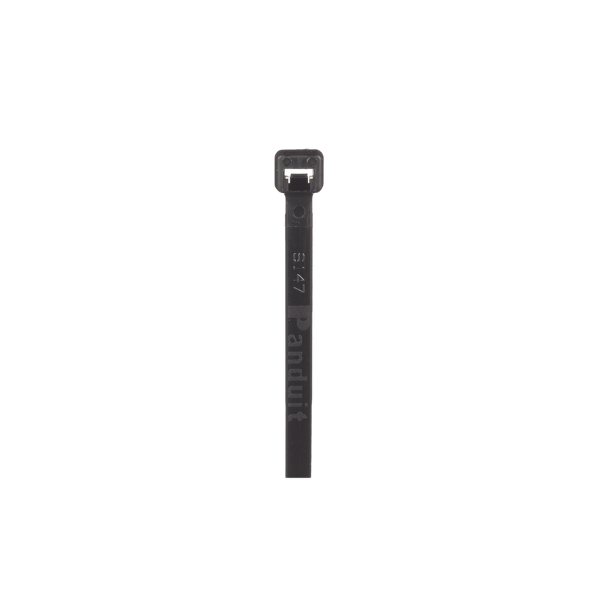 Cincho de Nylon 6.6 Pan-Ty™, 142mm largo x 2.5mm ancho, Color Negro, Exterior Resistente a Rayos UV, Paquete de 1000pz