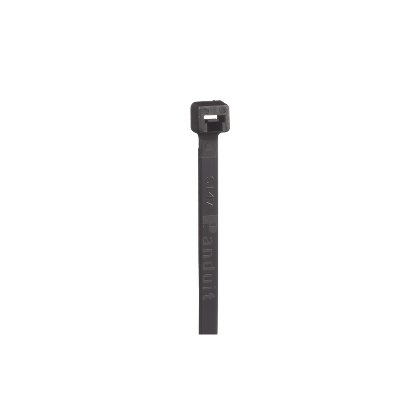 Cincho de Nylon 6.6 Pan-Ty™, 142mm largo x 2.5mm ancho, Color Negro, Exterior Resistente a Rayos UV, Paquete de 1000pz
