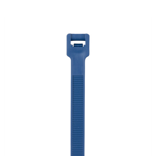 Cincho Pan-Ty® 203mm largo x 3.4mm ancho, Intermedio de Polipropileno y Metal Detectable, Color Azul Oscuro. 100 Piezas