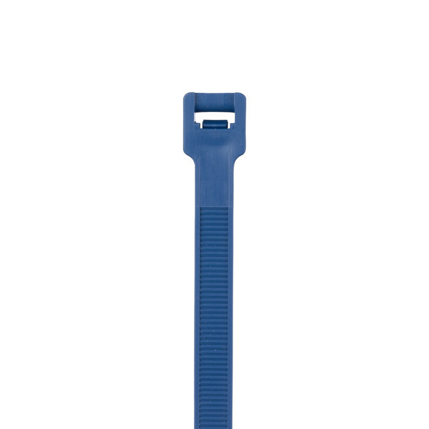 Cincho Pan-Ty® 203mm largo x 3.4mm ancho, Intermedio de Polipropileno y Metal Detectable, Color Azul Oscuro. 100 Piezas