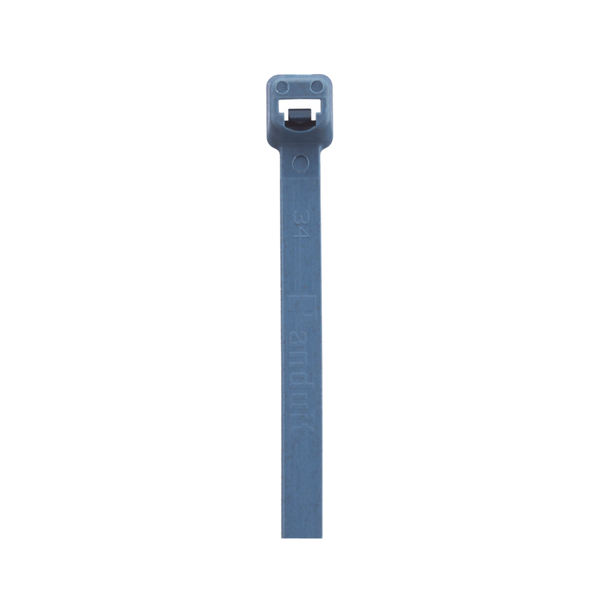 Cincho Pan-Ty™ 203mm Largo x 3.4mm ancho,  Intermedio de Nylon 6.6 y Metal Detectable, Color Azul. 100 Piezas.