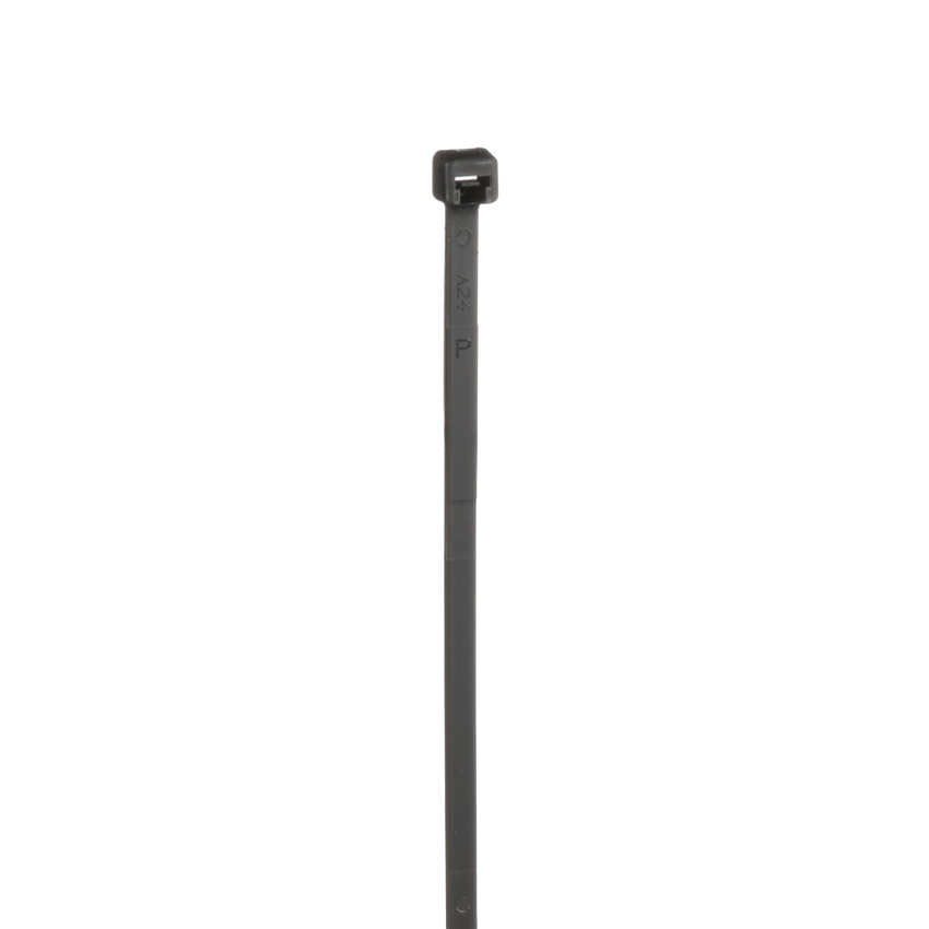 Cincho de Nylon 6.6, de 203mm largo x 3.6mm ancho, Color Negro. Paquete de 1000 Piezas