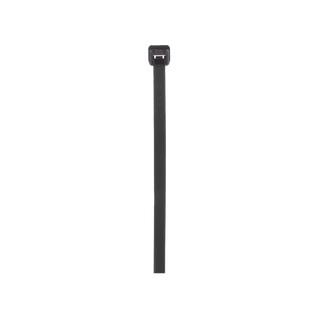 Cincho de Nylon 6.6, Color Negro, 290 mm largo x 3.7mm ancho, sección transversal intermedia, Paquete de 100 piezas