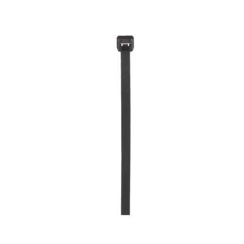 Cincho de Nylon 6.6, Color Negro, 290 mm largo x 3.7mm ancho, sección transversal intermedia, Paquete de 100 piezas