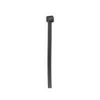 Cincho de Nylon 6.6, Color Negro, 290 mm largo x 3.7mm ancho, sección transversal intermedia, Paquete de 100 piezas