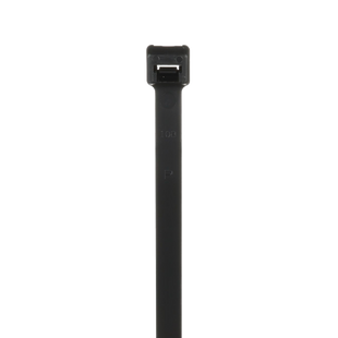Cincho de Nylon 6.6 Pan-Ty, 368mm largo x 7.6mm ancho, Color Negro, Exterior Resistente a Rayos UV, Paquete de 100pz