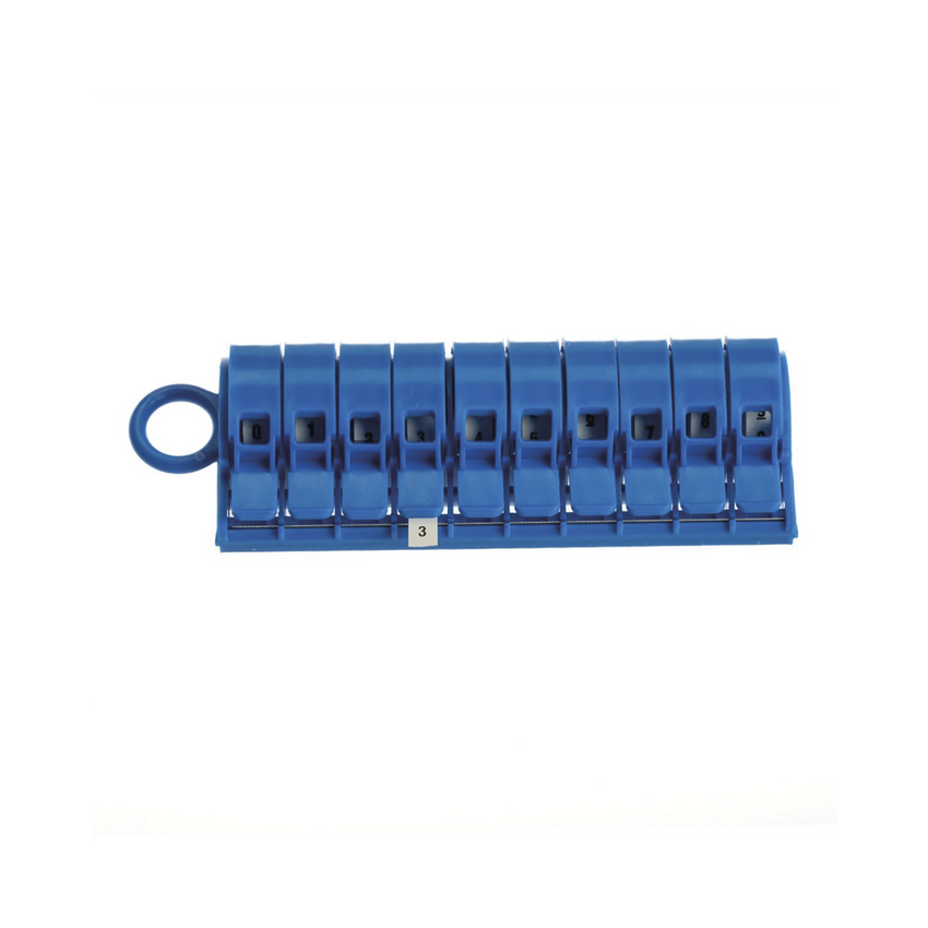 Dispensador de Etiquetas Marcadoras, Con Rollos Pre-Impresos con Números 0-9, de 2.4 Metros (7.87 Pies), Color Blanco