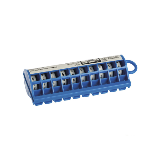 Dispensador de Etiquetas Marcadoras, Con rollos Pre-Impresos con Números 0-9, de 2.4 metros, Color Blanco