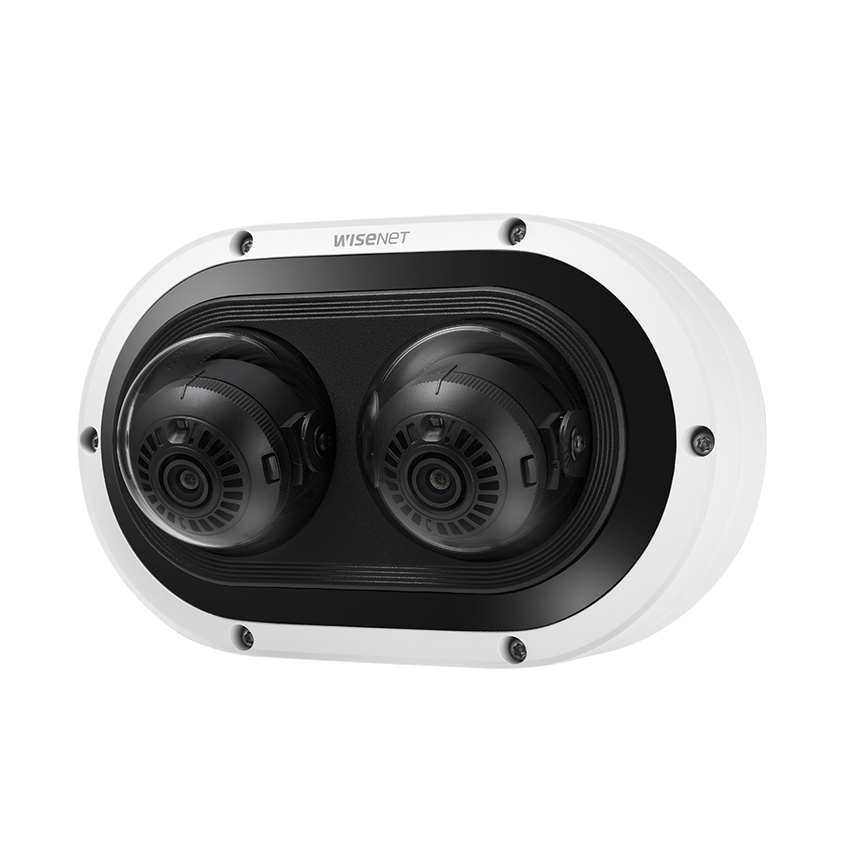 Camara Multi sensor IP 6MP x 2 CH con Inteligencia Artificial / Lente Mot.  3.54 a 6.69mm / WDR 120dB / H.265 / RanuraSD / Protección IP67 IK10 NEMA4X / IR 25m
