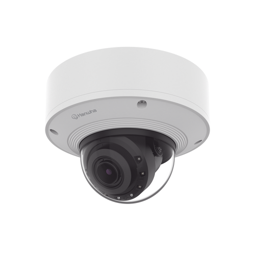 Cámara Domo 2MP Solid EDGE / Wisenet WAVE embebido / Antivandalica / Lente Motorizado de 4.38  A 9.33mm / P-Iris / WDR 120dB / 2TB SSD / IP66, IP67, IK10+, NEMA4X, IP6K9K