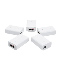 5 Unidades del Adaptador PoE Ubiquiti de 24 VDC, 0.5 A con puerto Gigabit, color blanco
