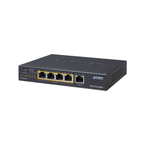 Extensor Ultra PoE de 65 Watts Con 4 Puertos Gigabit de Salida 802.3 af/at