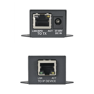 Kit de Extensor PoE/PoE+, Hasta 610 Metros (2000 ft) con Cable Cat5e o Cat6, 10/100Mbps, Incluye Transmisor, Receptor y Fuente de Alimentación