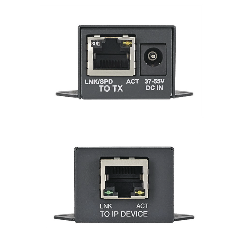Kit de Extensor PoE/PoE+, Hasta 610 Metros (2000 ft) con Cable Cat5e o Cat6, 10/100Mbps, Incluye Transmisor, Receptor y Fuente de Alimentación