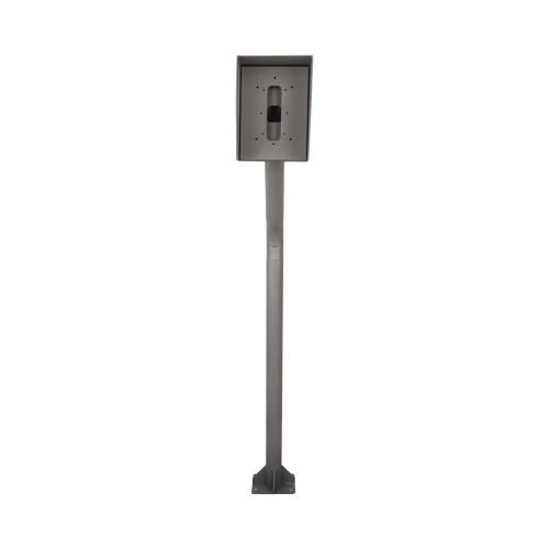 Poste y Cubierta industrial para montaje de Porteros IP Fanvil y Grandstream, altura de 1.2 metros, pintura electrostática color gris.