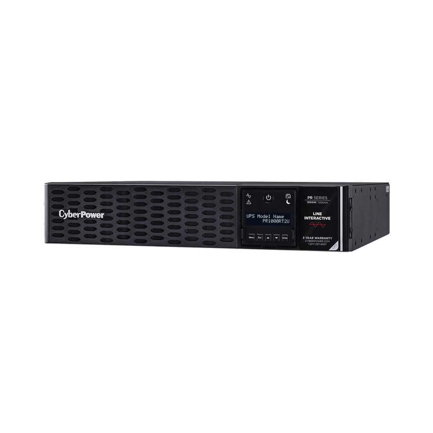 UPS de 1000 VA /1000 W, Topología Línea Interactiva, Entrada 120 Vca NEMA 5-15P, Onda Senoidal Pura, Torre o Rack 2 UR, Con 8 Tomas NEMA 5-15R