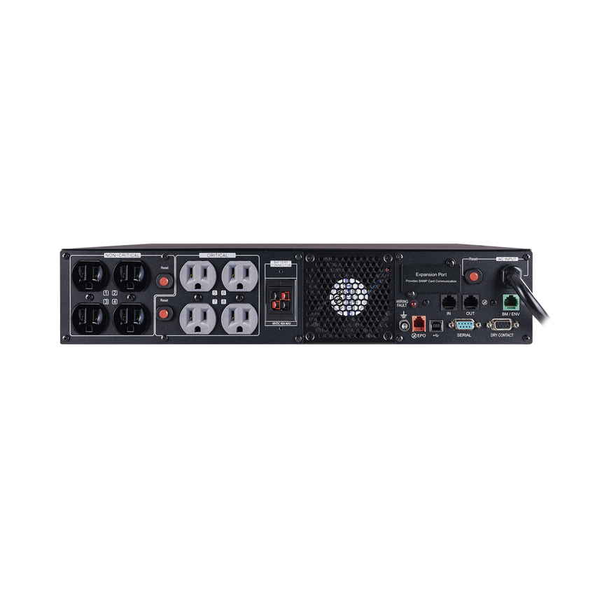 UPS de 1000 VA/1000 W, Topología Línea Interactiva, Entrada 120 Vca NEMA 5-15P, Onda Senoidal Pura, Torre o Rack 2 UR, Con 8 Tomas NEMA 5-15R