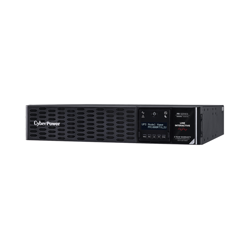 UPS de 1000 VA/1000 W, Topología Línea Interactiva, Entrada 120 Vca NEMA 5-15P, Onda Senoidal Pura, Torre o Rack 2 UR, Con 8 Tomas NEMA 5-15R