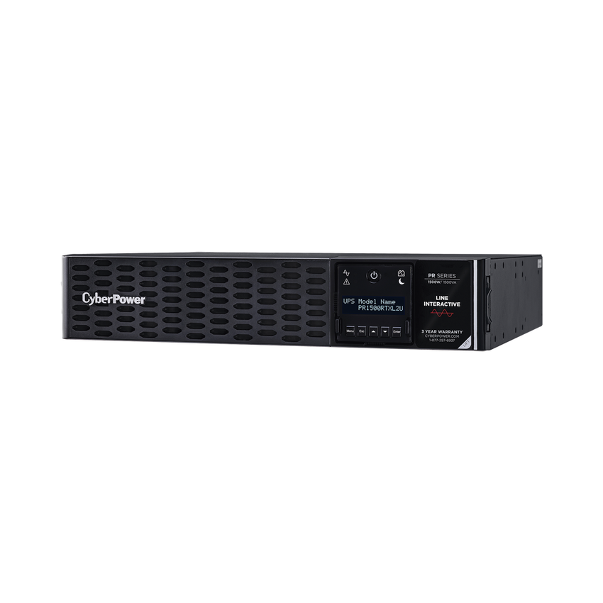 UPS de 1500 VA/1500 W, Topología Línea Interactiva, Entrada 120 Vca NEMA 5-15P, Onda Senoidal Pura, Torre o Rack 2 UR, Con 8 Tomas NEMA 5-15R