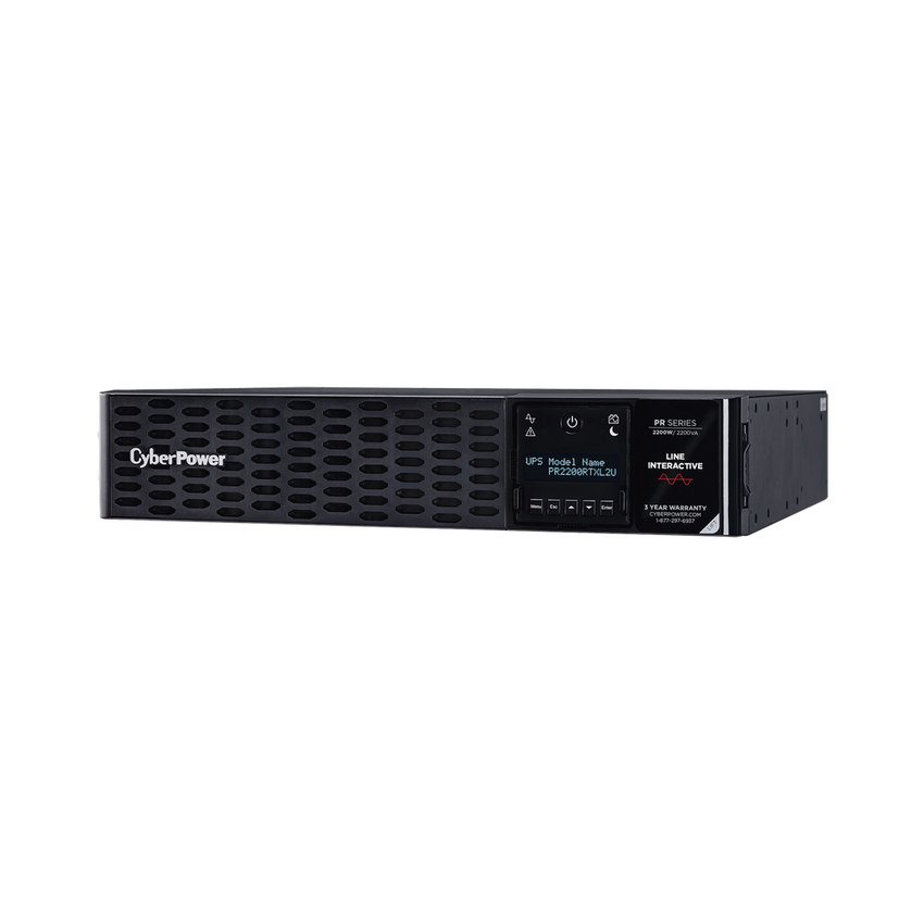 UPS de 2200 VA/2200 W, Topología Línea Interactiva, Entrada 120 Vca NEMA L5-30P, Onda Senoidal Pura, Torre o Rack 2 UR, Con 8 Tomas NEMA 5-20R