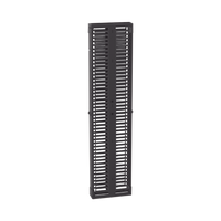 Organizador Vertical PatchRunner™, Doble (Frontal y Posterior), Para Rack Abierto de 45 Unidades, 6in de Ancho, Color Negro