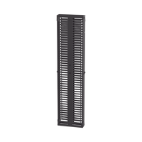 Organizador Vertical PatchRunner™, Doble (Frontal y Posterior), Para Rack Abierto de 45 Unidades, 6in de Ancho, Color Negro
