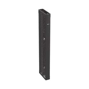 Organizador Vertical PatchRunner™, Doble (Frontal y Posterior), Para Rack Abierto de 45 Unidades, 6in de Ancho, Color Negro