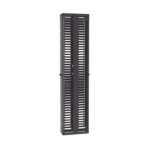 Organizador Vertical PatchRunner™, Doble (Frontal y Posterior), Para Rack Abierto de 45 Unidades, 8in de Ancho, Color Negro
